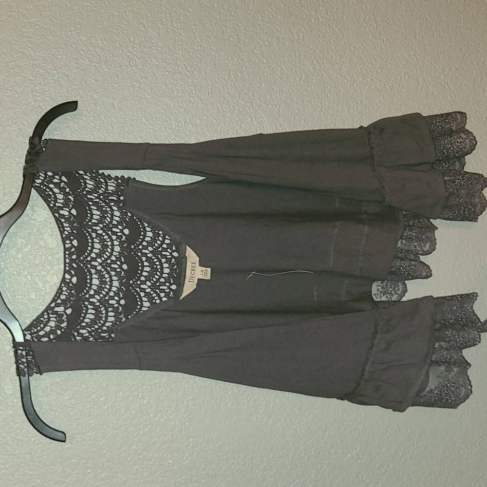 Lace Gray Tank Top Vest NWT